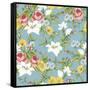 Seamless Pattern with Vintage Wildflowers-Varvara Kurakina-Framed Stretched Canvas