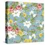 Seamless Pattern with Vintage Wildflowers-Varvara Kurakina-Stretched Canvas