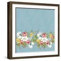 Seamless Pattern with Vintage Wildflowers-Varvara Kurakina-Framed Art Print