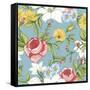 Seamless Pattern with Vintage Wildflowers-Varvara Kurakina-Framed Stretched Canvas