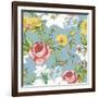 Seamless Pattern with Vintage Wildflowers-Varvara Kurakina-Framed Art Print