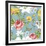 Seamless Pattern with Vintage Wildflowers-Varvara Kurakina-Framed Art Print