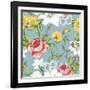 Seamless Pattern with Vintage Wildflowers-Varvara Kurakina-Framed Art Print