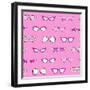 Seamless Pattern, Women Fashion Sunglasses-sidmay-Framed Art Print