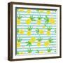 Seamless Pineapple Pattern-626055-Framed Art Print