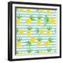 Seamless Pineapple Pattern-626055-Framed Art Print