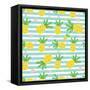 Seamless Pineapple Pattern-626055-Framed Stretched Canvas