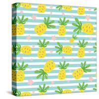 Seamless Pineapple Pattern-626055-Stretched Canvas