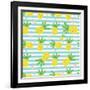 Seamless Pineapple Pattern-626055-Framed Art Print