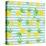 Seamless Pineapple Pattern-626055-Stretched Canvas