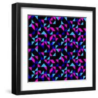 Seamless Retro Geometric Pattern-dukepope-Framed Art Print