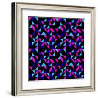 Seamless Retro Geometric Pattern-dukepope-Framed Art Print