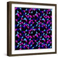 Seamless Retro Geometric Pattern-dukepope-Framed Art Print