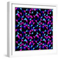 Seamless Retro Geometric Pattern-dukepope-Framed Art Print