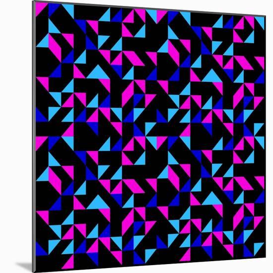 Seamless Retro Geometric Pattern-dukepope-Mounted Art Print