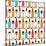 Seamless Retro Pattern With Bottles Of Wine And Glasses-incomible-Mounted Art Print