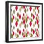 Seamless Rhombus Texture Pattern-Fuzzyfox-Framed Art Print