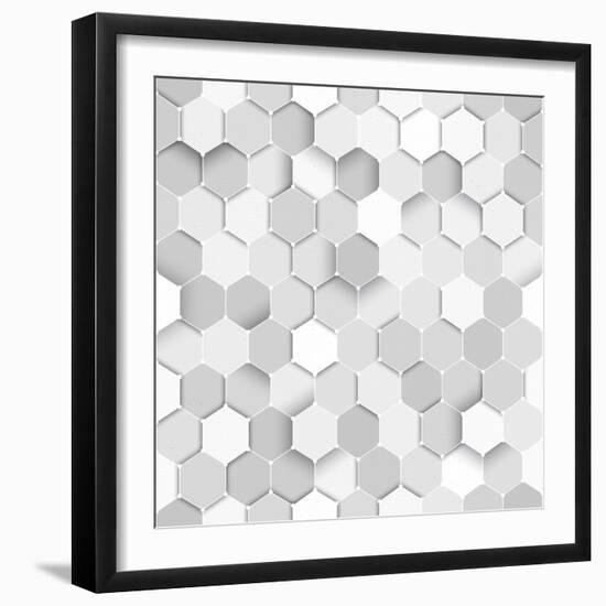 Seamless Sciense Vector Seamless Pattern-yamonstro-Framed Art Print