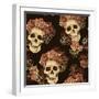 Seamless Skull Pattern-Jallom-Framed Art Print