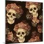 Seamless Skull Pattern-Jallom-Mounted Art Print