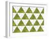 Seamless Texture of Green and White Triangle-Little_cuckoo-Framed Art Print