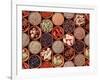 Seamless Texture of Spices on Black Background-Andrii Gorulko-Framed Photographic Print