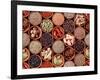 Seamless Texture of Spices on Black Background-Andrii Gorulko-Framed Photographic Print