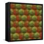 Seamless Texture of Triangles. Illusion Hexagon-Little_cuckoo-Framed Stretched Canvas