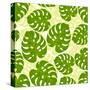 Seamless Tropical Pattern with Stylized Monstera Leaves-incomible-Stretched Canvas