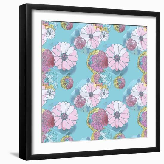 Seamless Vector Floral Texture-lolya1988-Framed Art Print