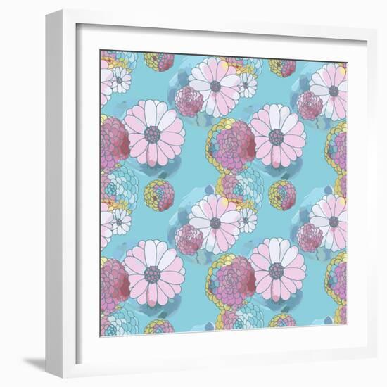 Seamless Vector Floral Texture-lolya1988-Framed Art Print