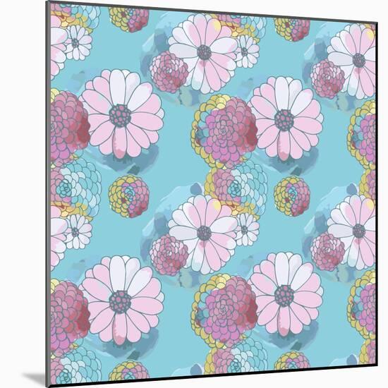 Seamless Vector Floral Texture-lolya1988-Mounted Art Print