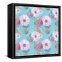 Seamless Vector Floral Texture-lolya1988-Framed Stretched Canvas