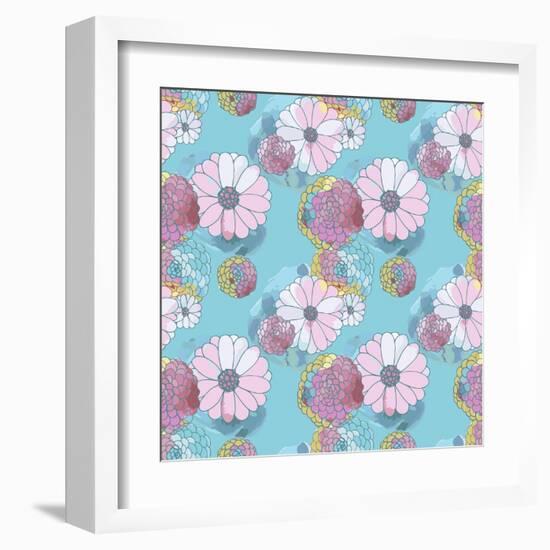 Seamless Vector Floral Texture-lolya1988-Framed Art Print