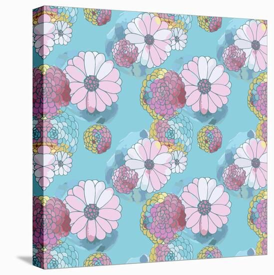 Seamless Vector Floral Texture-lolya1988-Stretched Canvas