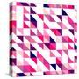 Seamless Vector Pink, Violet and White Pattern, Texture or Background. Colorful Geometric Mosaic.-IngaLinder-Stretched Canvas