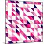 Seamless Vector Pink, Violet and White Pattern, Texture or Background. Colorful Geometric Mosaic.-IngaLinder-Mounted Art Print