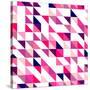 Seamless Vector Pink, Violet and White Pattern, Texture or Background. Colorful Geometric Mosaic.-IngaLinder-Stretched Canvas