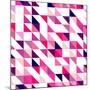 Seamless Vector Pink, Violet and White Pattern, Texture or Background. Colorful Geometric Mosaic.-IngaLinder-Mounted Art Print
