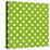 Seamless Vector Spring Pattern with White Polka Dots on Fresh Grass Green Background-IngaLinder-Stretched Canvas