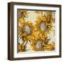 Seamless Vintage Ornament with Sunflowers-mart-Framed Art Print