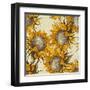 Seamless Vintage Ornament with Sunflowers-mart-Framed Art Print