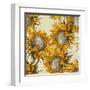Seamless Vintage Ornament with Sunflowers-mart-Framed Art Print