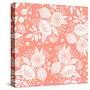 Seamless Vintage Pattern with Decorative Flowers.-Baksiabat-Stretched Canvas
