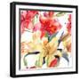 Seamless Wallpaper with Lily Flowers-Ateli-Framed Art Print