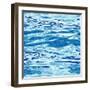 Seamless Water Surface Pattern-Jul land-Framed Art Print