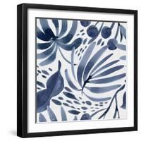 Seamless Watercolor Floral Pattern on Paper Texture. Botanical Background.-Irtsya-Framed Art Print