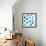 Seamless Watercolor Pattern Blue Polka Dots-Vodoleyka-Framed Art Print displayed on a wall