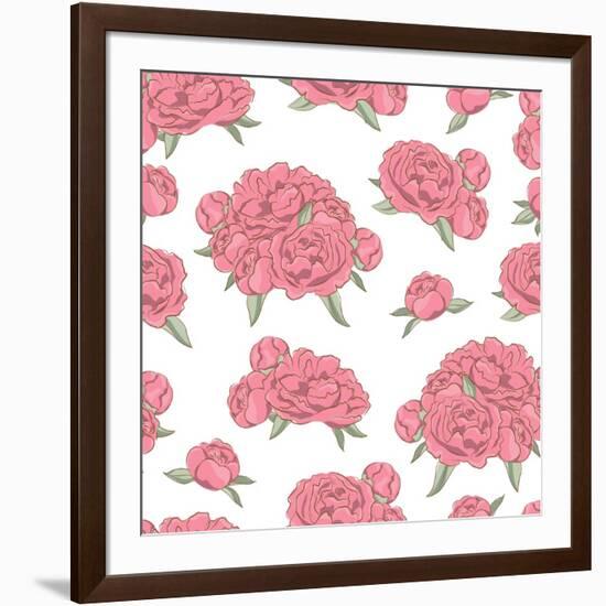 Seamless with Floral Pattern-Sivanova-Framed Art Print