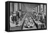 Seamstress Assembly Line in Factory-null-Framed Stretched Canvas